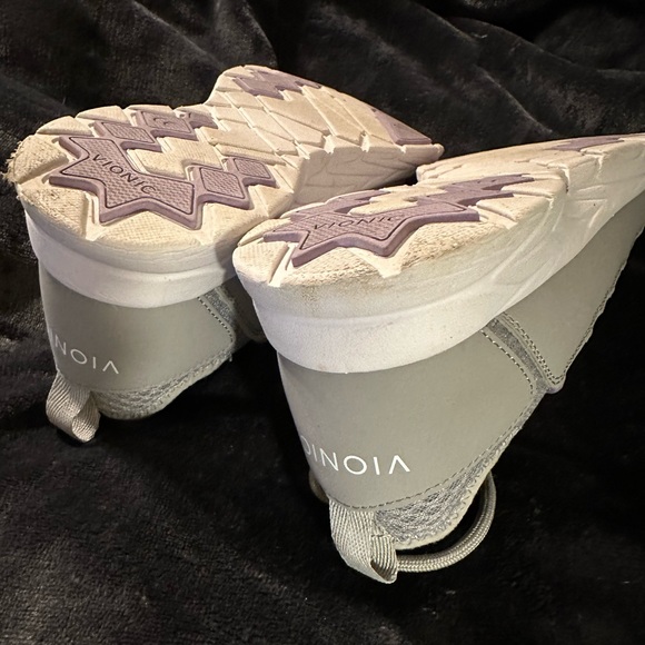 Vionic Zeliya Gray Lilac Peach Pink Orthotic Walking Fabric Lace Up Shoes 9.5 Wd - Picture 13 of 15